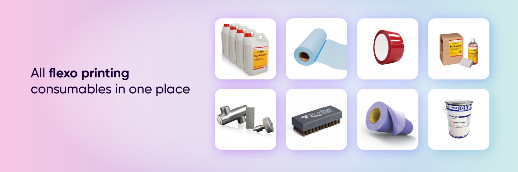 All flexo printing consumables in one place
